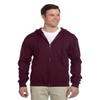 Jerzees mens 8 oz. 50/50 NuBlend Fleece Full-Zip Hood(993)-MAROON-2XL view 1