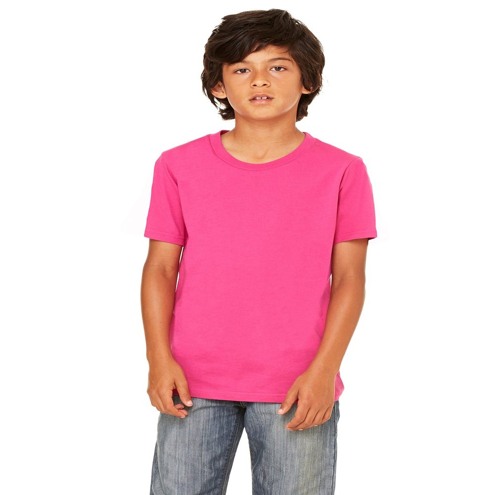 Bella Canvas Youth Jersey Short-Sleeve T-Shirt, Small, Berry