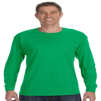 Jerzees 50/50 Heavyweight Blend Long-Sleeve T-Shirt, Large, Kelly