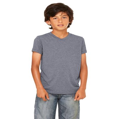Bella Canvas Youth Jersey Short-Sleeve T-Shirt, Small, Dark Grey Heather