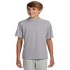 A4 Youth Short-Sleeve Cooling Performance Crew, Large, Silver view 2