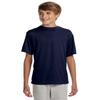 A4 Youth Short-Sleeve Cooling Performance Crew, Large, Navy view 1