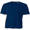A4 Youth Short-Sleeve Cooling Performance Crew, Large, Navy view 2