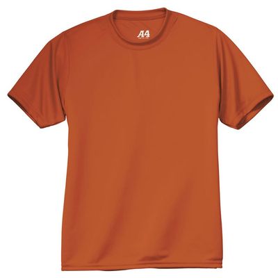A4 Youth Short-Sleeve Cooling Performance Crew, Medium, Texas Orange