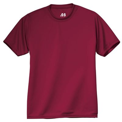 A4 Youth Short-Sleeve Cooling Performance Crew, Medium, Cardinal