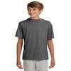 A4 Youth Short-Sleeve Cooling Performance Crew, Medium, Graphite view 1