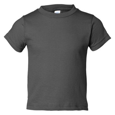 RABBIT SKINS Toddler Jersey T-Shirt, CHRCL, 2T Charcoal