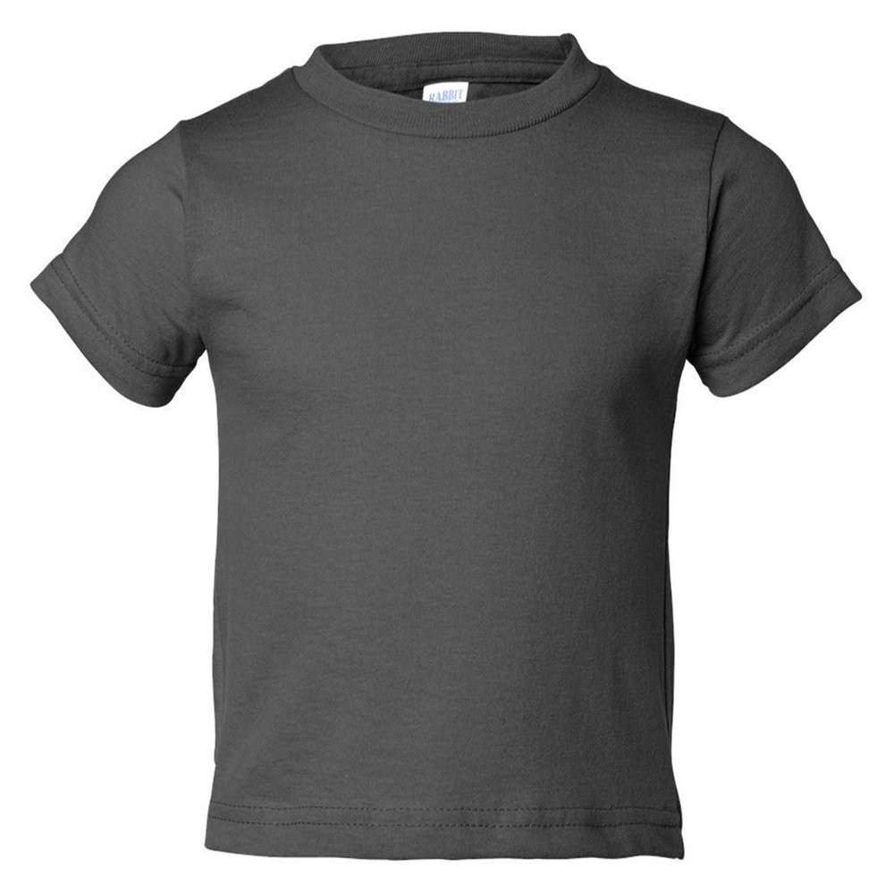 RABBIT SKINS Toddler Jersey T-Shirt, CHRCL, 3T Charcoal