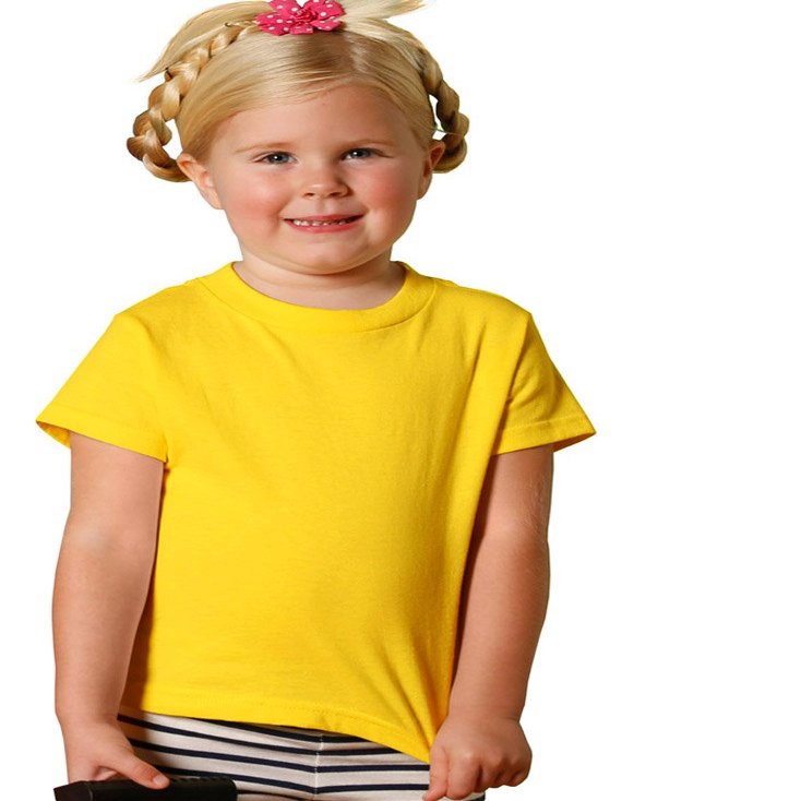RABBIT SKINS Toddler Jersey T-Shirt, Yellow, 3T