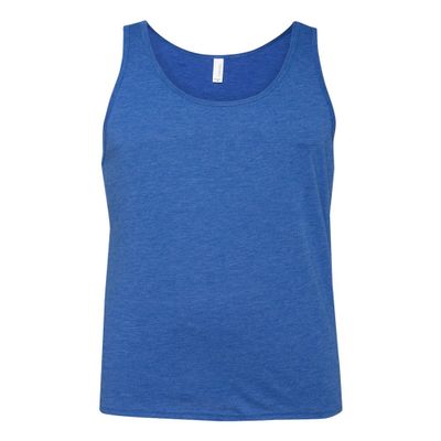 Canvas Bella Comfort Scoop-Neck Jersey Tank Top, Royal Triblend, Large