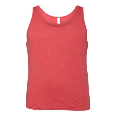 Canvas Bella Comfort Scoop-Neck Jersey Tank Top, Red Triblend, X-Large