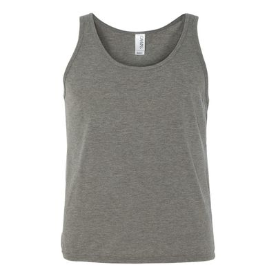 Canvas Bella Comfort Scoop-Neck Jersey Tank Top, Grey Triblend, Medium