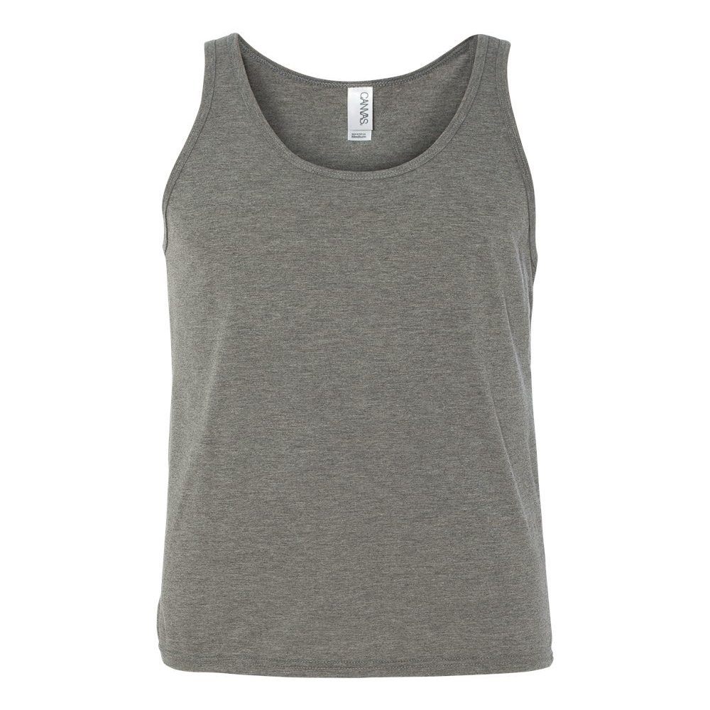 Canvas Bella Comfort Scoop-Neck Jersey Tank Top, Grey Triblend, Medium