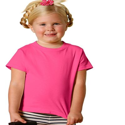 RABBIT SKINS Toddler Jersey T-Shirt, Hot Pink, 3T