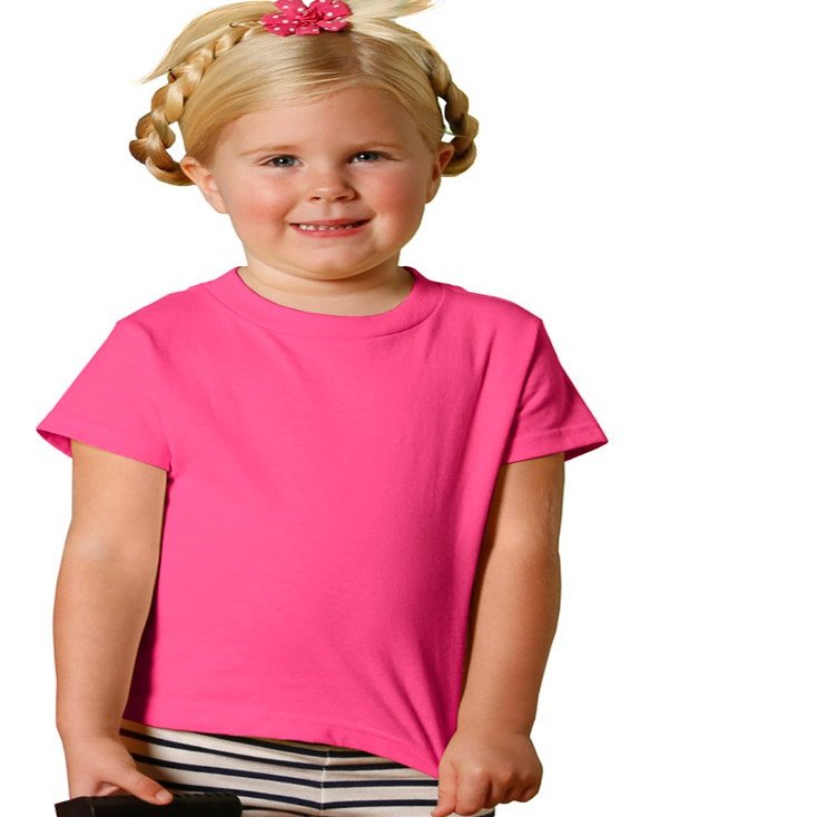 RABBIT SKINS Toddler Jersey T-Shirt, Hot Pink, 3T