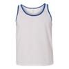 Canvas Bella Comfort Scoop-Neck Jersey Tank Top, Wht/True Royal, Small view 1