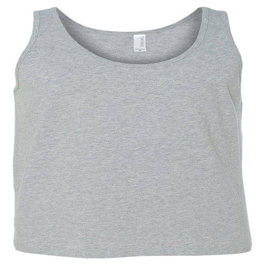 Canvas Bella Comfort Scoop-Neck Jersey Tank Top, Athletic HTHR, Medium
