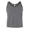 Canvas Bella Comfort Scoop-Neck Jersey Tank Top, Deep Hthr/Blk, Medium view 1