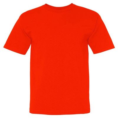 Bayside Adult American Pride Short Sleeve Crewneck T-Shirt, Orange, Medium