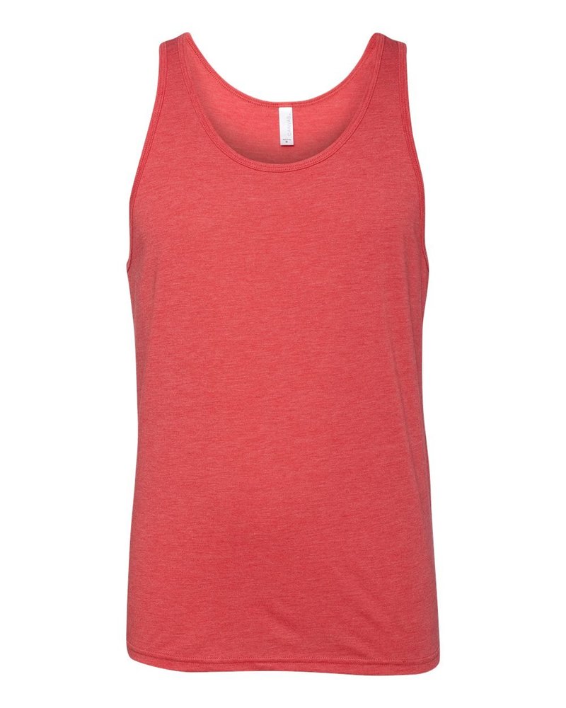 Canvas Bella Comfort Scoop-Neck Jersey Tank Top, Red Triblend, XX-Large