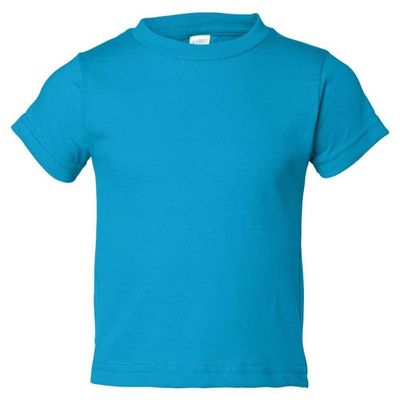 Rabbit Skins Infant Comfort Ribbed Crewneck T-Shirt, Turquoise, 24 Months