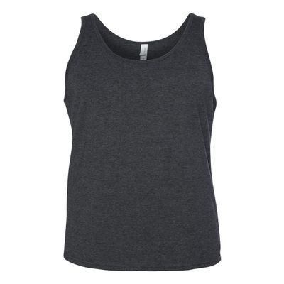 Canvas Bella Comfort Scoop-Neck Jersey Tank Top, Dark Grey HTHR, Medium