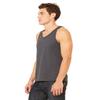 Canvas Bella Comfort Scoop-Neck Jersey Tank Top, Dark Grey HTHR, Medium view 4