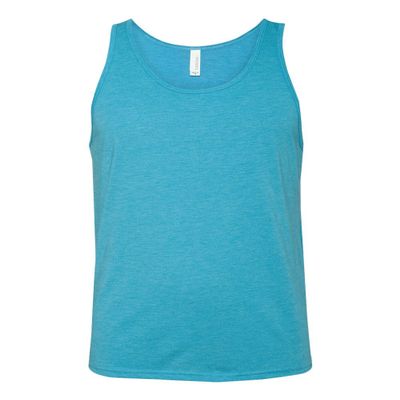 Canvas Bella Comfort Scoop-Neck Jersey Tank Top, Aqua Triblend, XX-Large