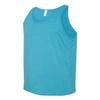 Canvas Bella Comfort Scoop-Neck Jersey Tank Top, Aqua Triblend, XX-Large view 3
