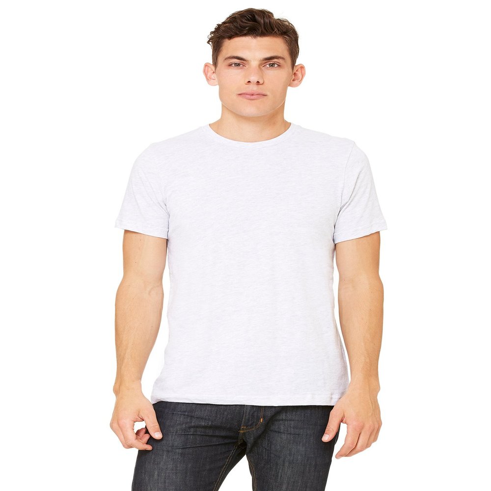 Canvas Bella Unisex Shoulder Taping Jersey T-Shirt, Ash, XXX-Large