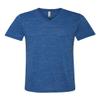Canvas Bella Comfortable V-Neck Fitted Jersey T-Shirt, True Royal Marble, Medium view 1