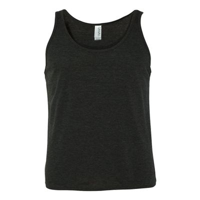 Canvas Bella Comfort Scoop-Neck Jersey Tank Top, CHRCL Blk Triblend, X-Large