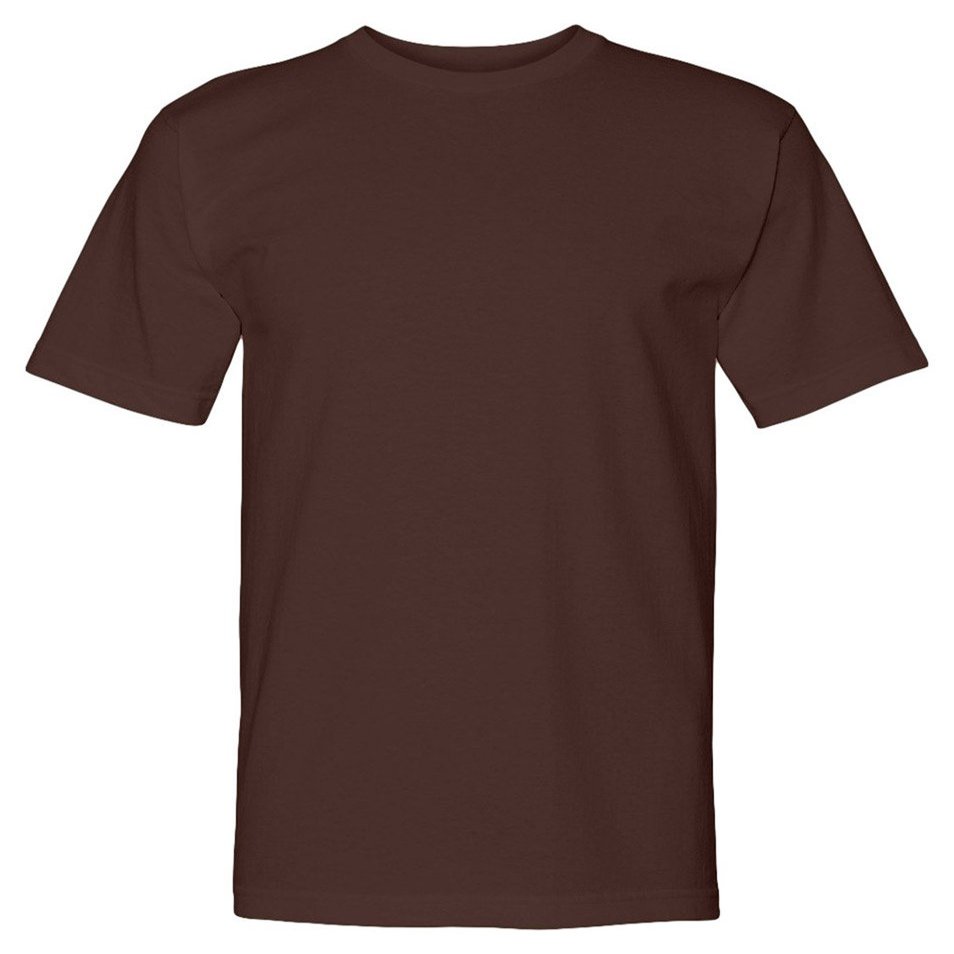 Bayside Adult American Pride Short Sleeve Crewneck T-Shirt, Chocolate, XXX-Large
