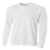 A4 Men's Textured Tech Long-Sleeve T-Shirt, Wht, Medium view 1