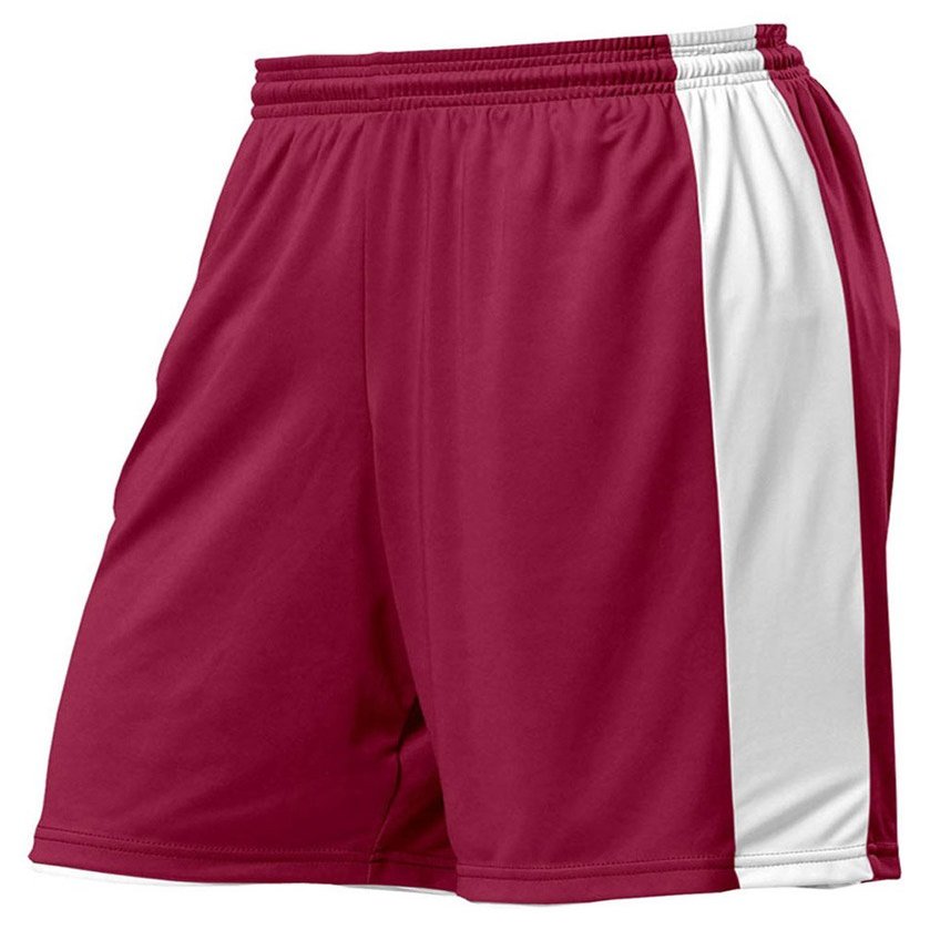A4 Youth 10" Reversible Moisture Management Short, Cardinal/Wht, Small