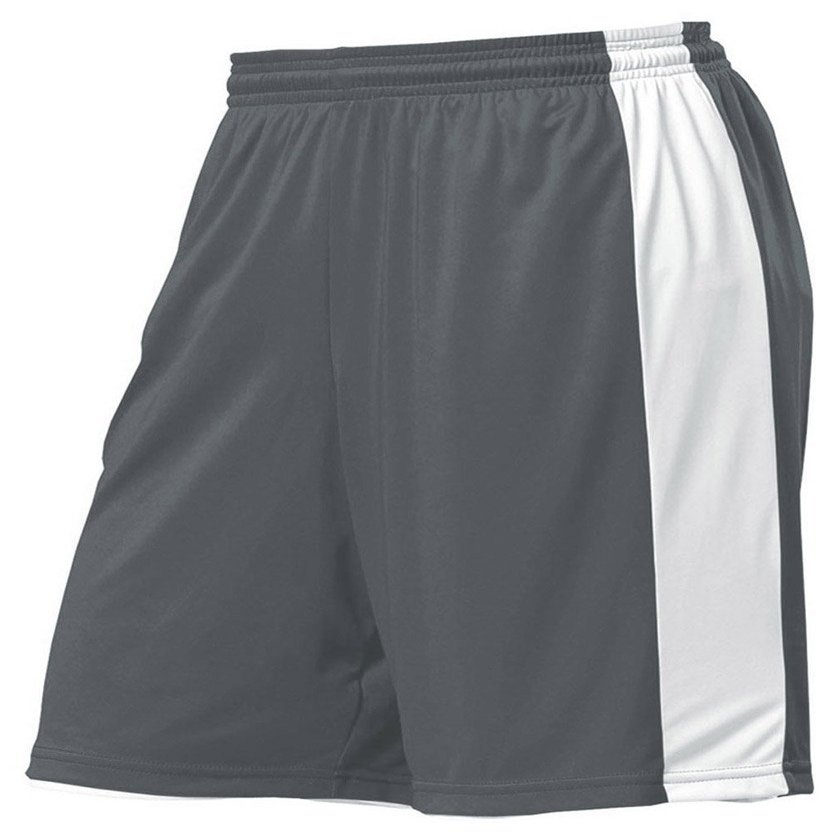 A4 Youth 10" Reversible Moisture Management Short, Graphite/Wht, Medium