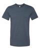 Bella+Canvas Unisex Shoulder Taping Jersey T-Shirt, Hthr Nvy, Large view 1