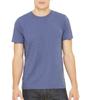 Bella+Canvas Unisex Shoulder Taping Jersey T-Shirt, Hthr Nvy, Large view 2