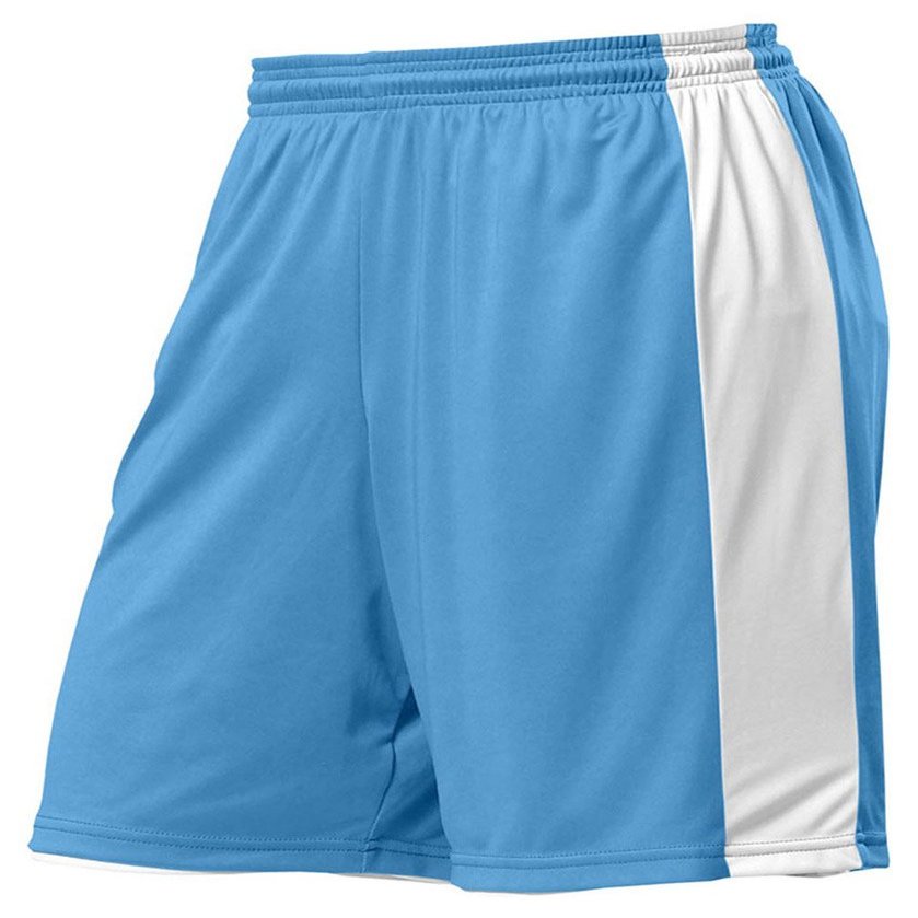 A4 Youth 10" Reversible Moisture Management Short, Light Blue/Wht, Medium