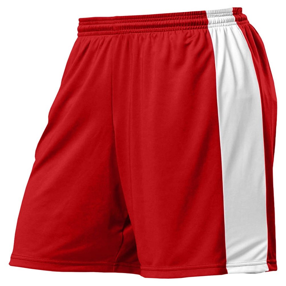 A4 Youth 10" Reversible Moisture Management Short, Scarlet Red/Wht, Small