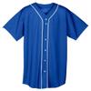 A4 Adult Short Sleeve Full Button Baseball Top, Royal, Small view 1