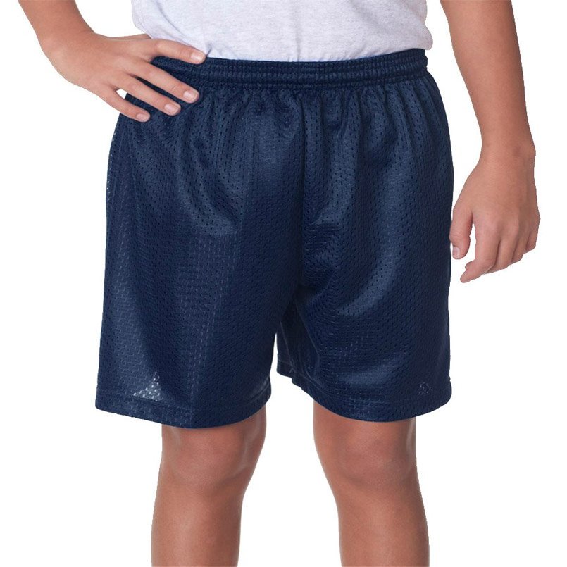 A4 Youth 10" Ultra Tight Knit Reversible Interlock Short, NVY, Small