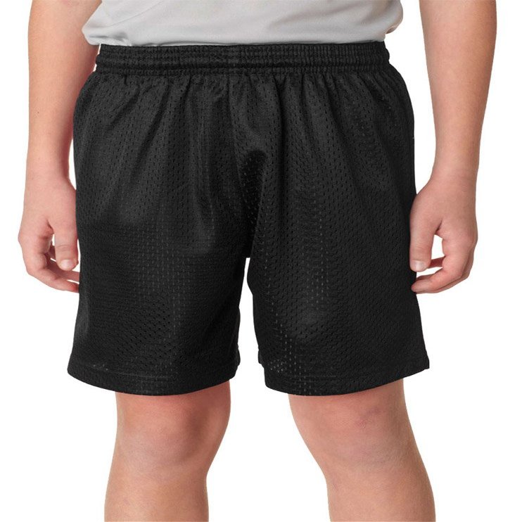 A4 Youth 10" Ultra Tight Knit Reversible Interlock Short, Blk, Medium