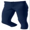 A4 Girl's Double Knit Elastic Waist Zipper Front Softball Pant, NVY, Medium view 1