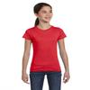 LAT Sportswear Girl's Fine Jersey Longer-Length T-Shirt, Red, Small view 1