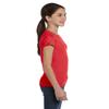 LAT Sportswear Girl's Fine Jersey Longer-Length T-Shirt, Red, Small view 3
