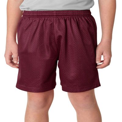 A4 Youth 10" Ultra Tight Knit Reversible Interlock Short, Maroon, Small