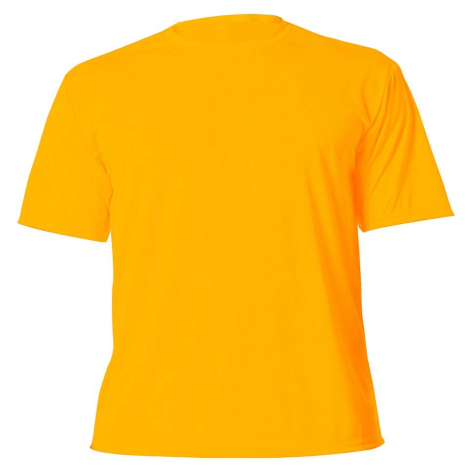 A4 Adult Cooling Performance T-Shirt, Gold, XXXX-Large