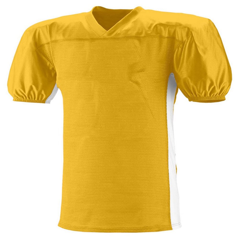 A4 Big Boys' Moisture Stretch Mesh Football Jersey, L/XL, Gold/White