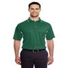 UltraClub Adult Relaxed-Fit Two-Tone Mesh Polo Shirt, Forest/Wht, Medium view 1